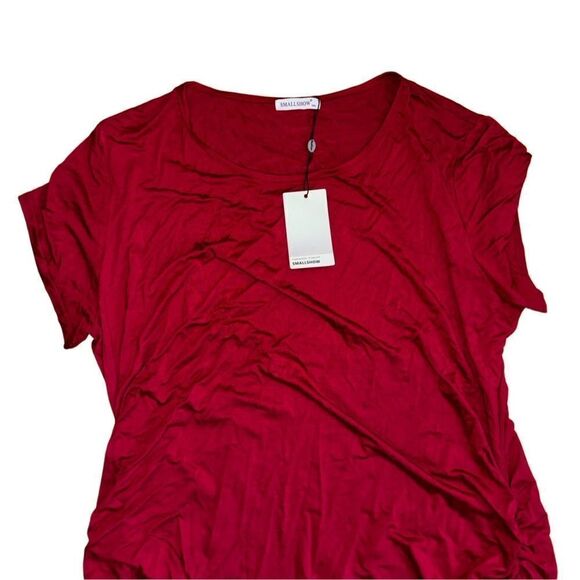 [NWT] Smallshow Summer Ruched Bodycon Maternity Dress - Red - Size XXL - Picture 5 of 8